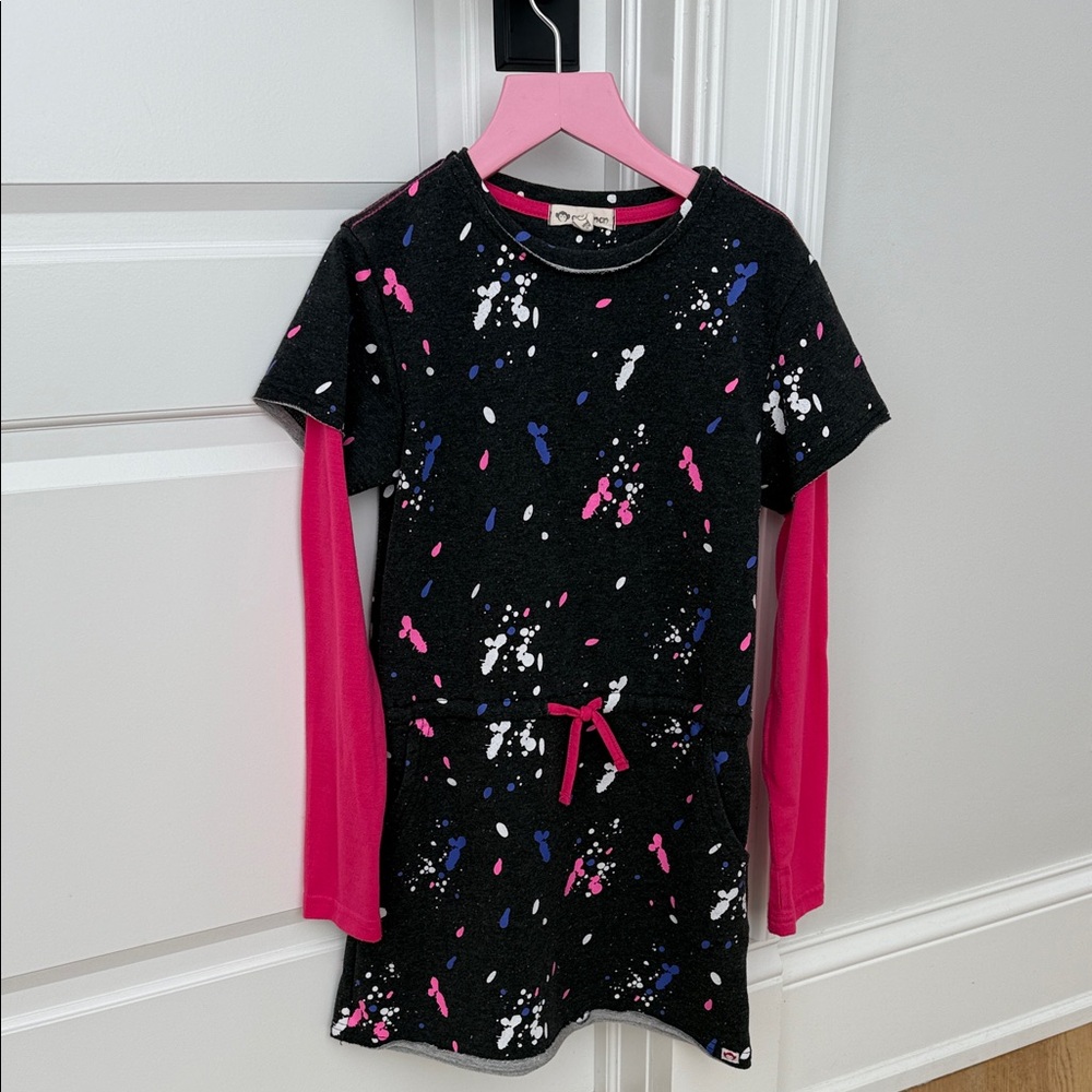 Appaman Black Dress with Pink and White Accents (rarely worn)